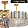 Dimmable Crystal Chandelier Ceiling Light Hanging Pendant Lamp Dining Room