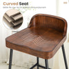 70CM Industrial Bar Stool High Chair Low-Back Counter Stool Chair w/Metal Legs