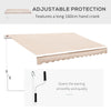 Garden Patio Manual Awning Canopy Shelter Outdoor Sun Shade Retractable