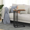 Heavy-duty Metal Frame End Table C-Shaped Side Table w/ Adjustable Feet