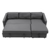 Modern 3 Seater Corner Sofa Bed with Storage Couch Settee Sofabed L Shaped Grey