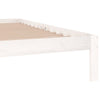 Homgoday Bed Frame White Solid Wood Pine 200x200 , Bedstead Platform Bed M7Q9