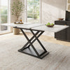 Extendable Dining Table 120-160 cm Space Saving Compact Kitchen Telescopic Desk