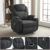 Electric Recliner Chair Massage Heating Armchair Sofa with Cup Holder Black