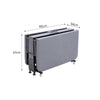 190cm Folding Single Bed with Mattress Portable Guest Bed Steel Frame on Wheel