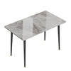 Advanced Grey Kitchen Dining Table Quality Marble Breakfast Desk Easy Assembly