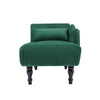 Tufted Fabric Chaise Sofa Lounge Chair Bed Nailhead Trim Armrest Chaise Longue