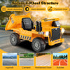 12V Ride On Dump Truck 4-wheeler Ride On Toy Car with Remote Control-Yellow