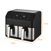 8L Dual Zone Digital Air Fryer Oven Cooker With 10 Cooking Functions Oil Free UK