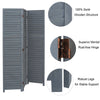 3 PANELS FOLABLE ROOM DIVIDER WALL FOLDING PARTITION WOOD SLATS PRIVACY SCREEN