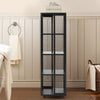 4 Tier Metal Storage Shelving Unit File Cabinet Shelf Mobile Bookcase Bookshelf