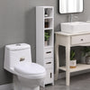 Modern Bathroom Tall Cabinet with Storage Shelf&Door Corner Shelf Bookshelf