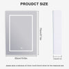 LED Bathroom Mirror Cabinet with Lights Touch Switch 3 Colors LED with Storage