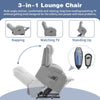 Electric Lift Rise Recliner Chair 8 Points Massage Armchair Sofa with Cup Holder