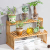 Plant Shelf Flower Display Stand Bamboo Wood Shoes Rack Balcony Garden Organizer