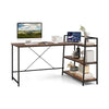 L-Shaped Corner Computer Desk Study Writing Table Workstation with Storage Shelf