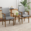 Set of 2 Mid-Century Modern Dining Chairs Upholstered with Solid Frame