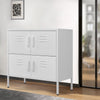 White Office Filing Cabinet Standing Printer Stand File Storage Shelves Cupboard
