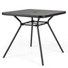 80cm Square Outdoor Table Patio Dining Table w/4cm Umbrella Hole-Black