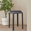 Set of 6 Sherpa Fleece Stools Kitchen Dining Chairs Living Room Stools Sets Grey