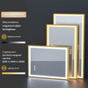Oversize Anti-Fog LED Bathroom Mirror with Illuminated Lights Elegant Gold Edge