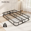 Heavy-duty Metal Mattress Foundation Double Size Bed Frame-Black