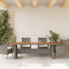 Garden Table with Acacia Wood , Grey, 240 x 90 x 75 , Poly J9A3