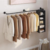 Heavy Duty Clothes Rail Pipe Garment Rack Wall Mounted Hanging Pole Fitting Room
