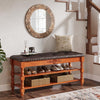 39" Solid Wood Entryway Bench with Lift Top, Narrow Hallway Foyer Seating Bench