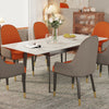 Elegant White Dining Table Extendable 130-160cm Table Extended For 4-12 Person