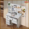 Dressing Table Makeup Desk With Slid Mirror 6 Drawers Stool Vanity Set Bedroom