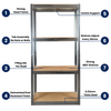 Garage Shelving Boltless Metal Racking Shelf Unit Strong Storage Shelves 175KG