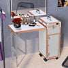 Foldable Manicure Nail Table Cosmetic Makeup Case Trolley With Bluetooth Speaker