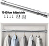 72-120cm Extendable Stainless Steel Wardrobe Rail/Wall Airer Clothes Drying Rack