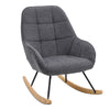 Morden Upholstered Linen Rocking Chair Accent Rocker Chair Lounge Sofa Armchair