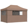 Sufrk Foldable Party Tent - with 4 Sidewalls Brown, Space/Room For Camping Y6I6