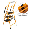 3 Step Ladder With Safety Handrail Foldable Safety Non Slip Matt Safe Heavy Duty