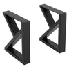 2x Industrial Steel Table Legs Stand Feet Trapezium X A Sandglass Shape Frame UK