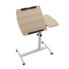 Twin Top Over Bed Chair Laptop Table Adjustable Height Mobility Aid on Wheels