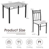Marble 5-piece Kitchen Dining Set Kitchen Table Set-Grey