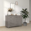 Sideboard Grey 113x40x80 Solid Wood Pine V4S9
