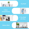 Over Toilet Cabinet Freestanding Washing Machine Rack w/Open Shelves & Door