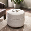 Ottoman Storage Stool Boucle Fabric Coffee Table Vanity Pouffe Chair Footstool