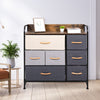 Chest of Drawers Fabric 7-Drawer Storage Organizer 3-Tier Bedroom Cabinet Unit