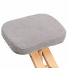 Wooden Kneeling Ergonomic Chair Posture Stool Frame Seat Grey