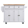 Kitchen Island Cart Butchers Block Trolley Breakfast Bar Table Storage Cabinet