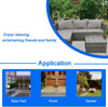 Garden Corner Sofa Couch Rattan Furniture Set 4 Seats Patio Outdoor Lounge Grey