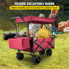 Beach Trolley Outdoor Utility Garden Cart Folding Wagon Cart With Canopy