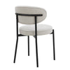 Dusk Mia Taupe Boucle & Black Metal Set of 2 Dining Chairs RRP £150