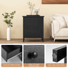 Bedroom Nightstand Set of 2 Compact Storage Chest w/ 3 Drawer-Black